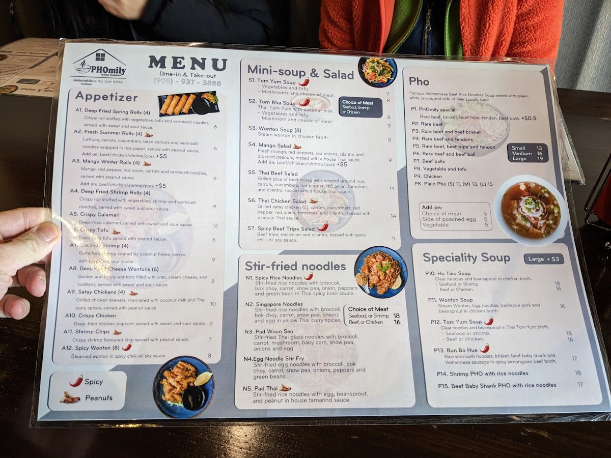 PHOmily Restaurant Menu - Image 4