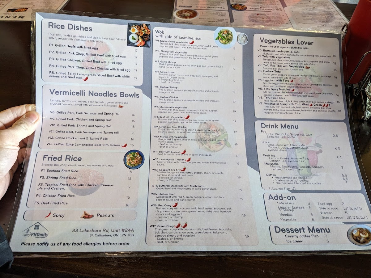 PHOmily Restaurant Menu - Image 5